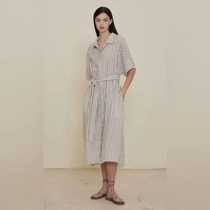 grade and gather striped dress